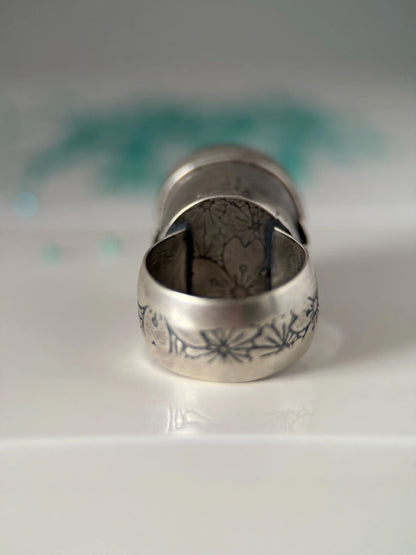 Kingman Turquoise Poison Ring