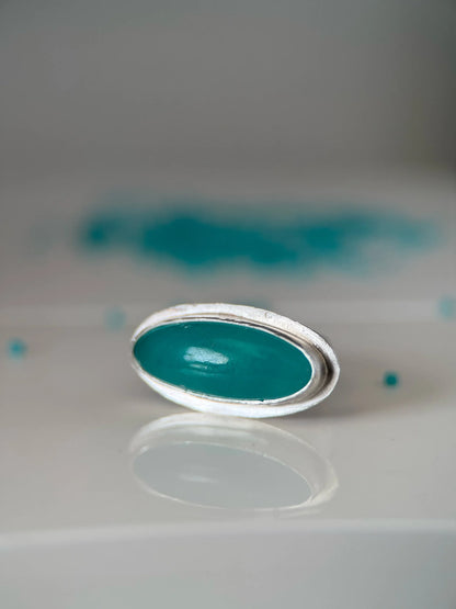 Amazonite East West Ring