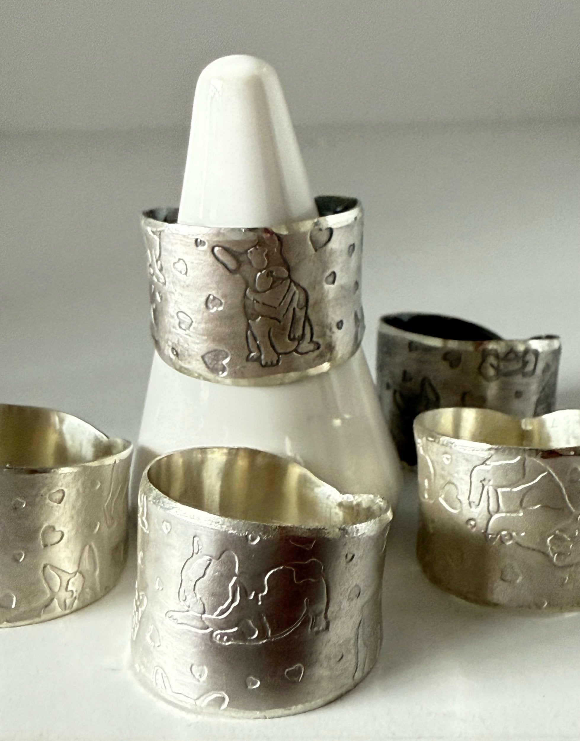 Silver Frenchie Ring