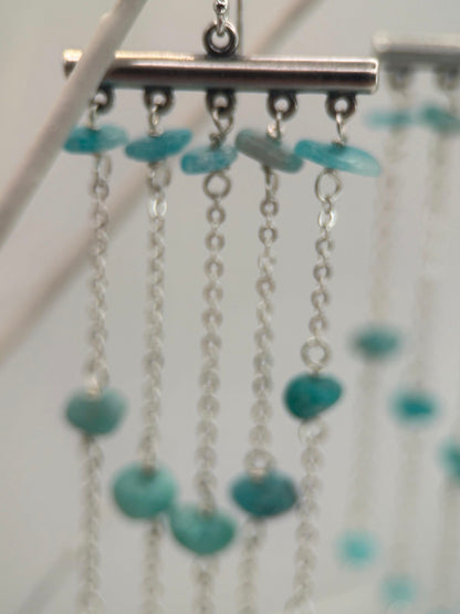 Amazonite Sterling Silver Chandelier Earrings