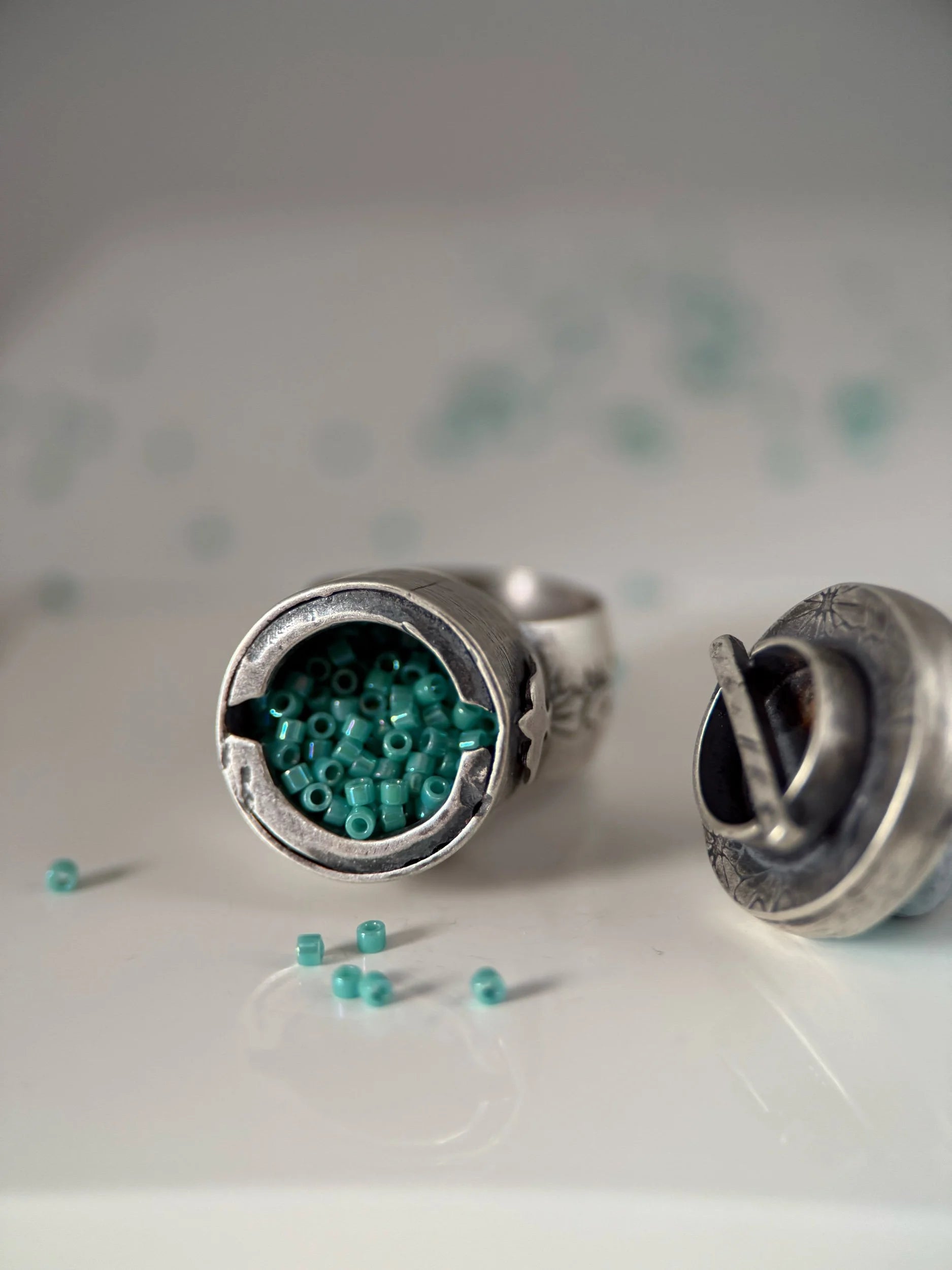 Kingman Turquoise Poison Ring