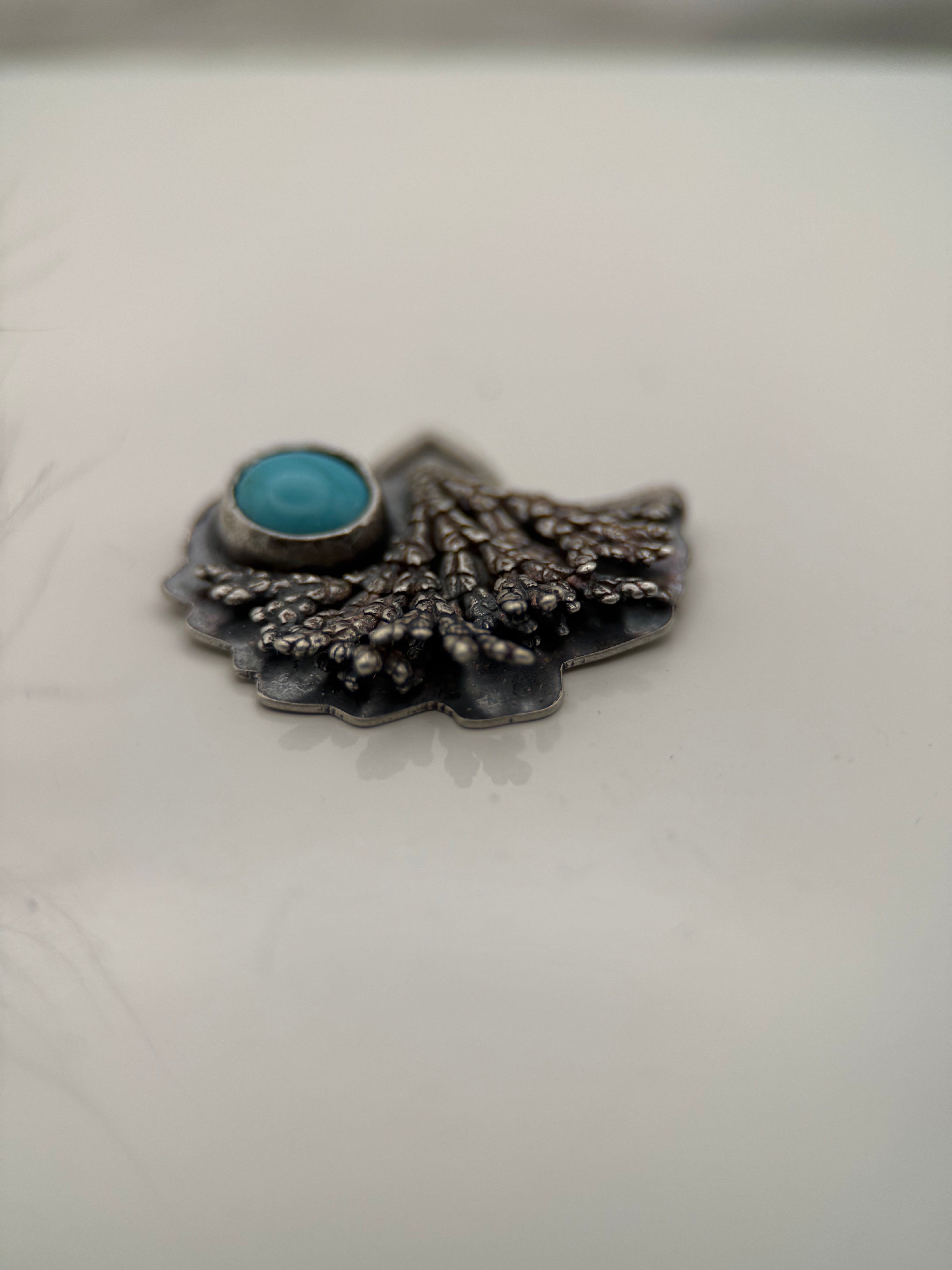 Kingman Turquoise Cedar Pendant