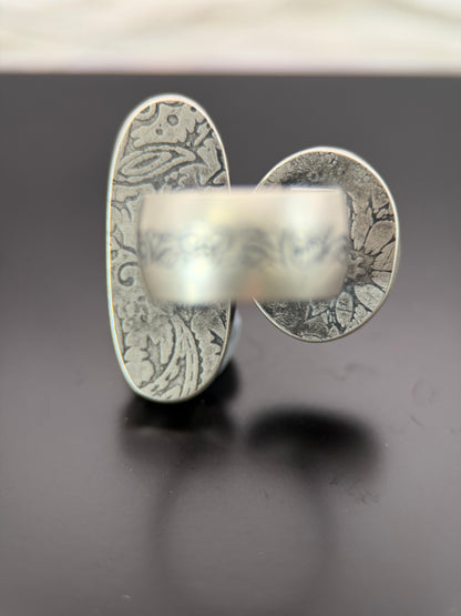 Moon River and #8 Turquoise Open Concept Ring