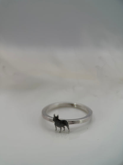 Silver Frenchie Ring