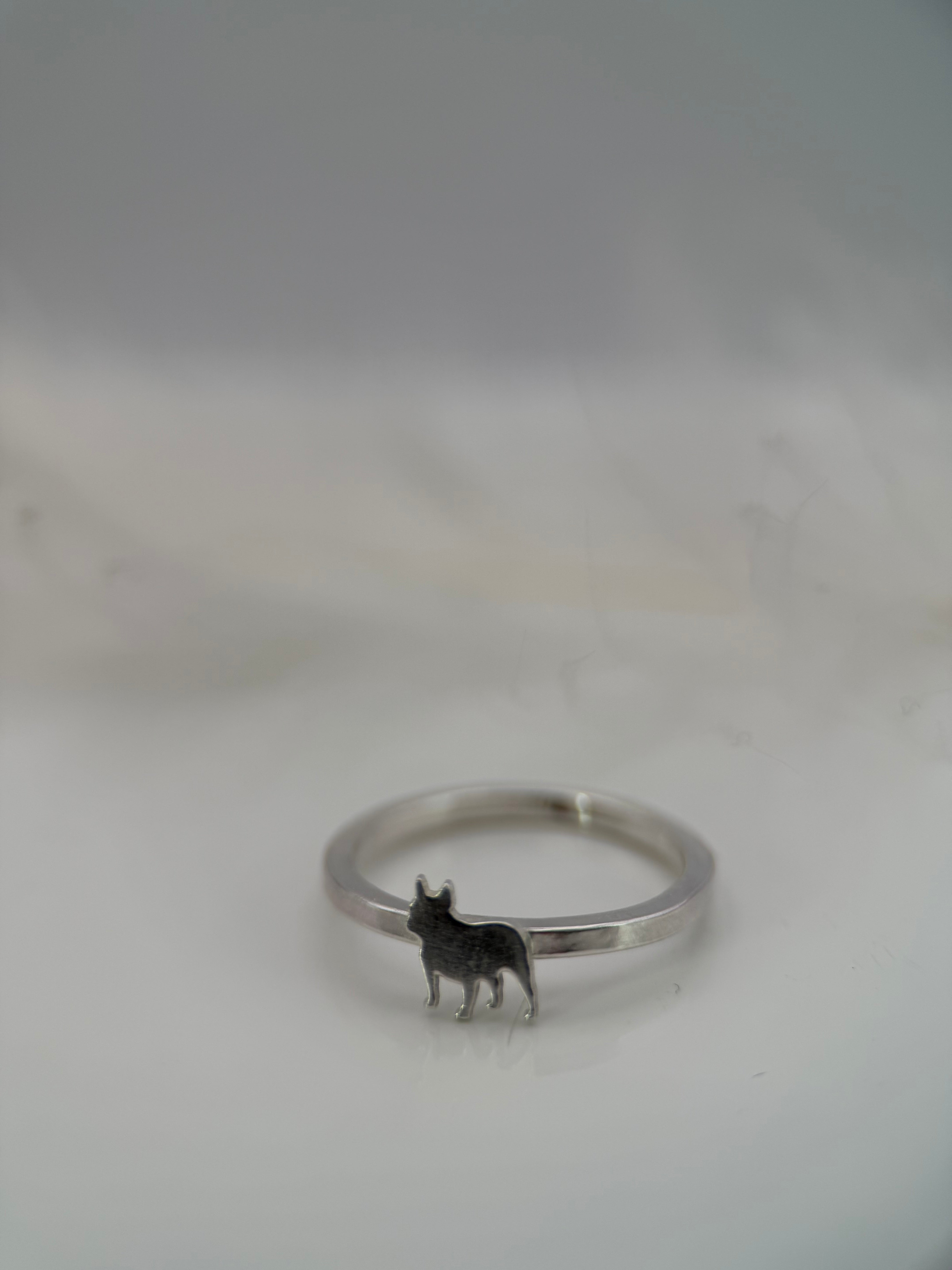 Silver Frenchie Ring