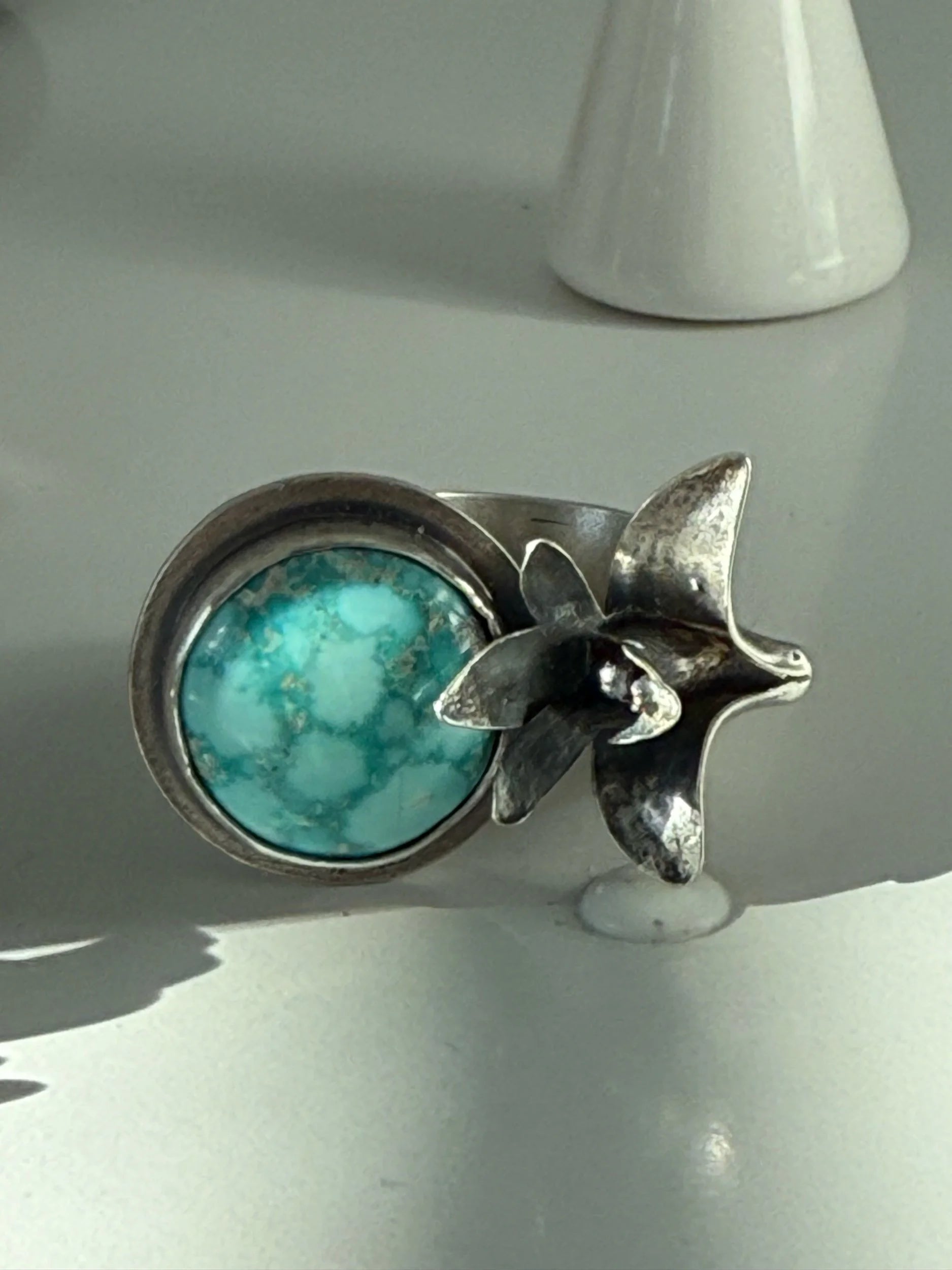Whitewater Turquoise Flower Ring