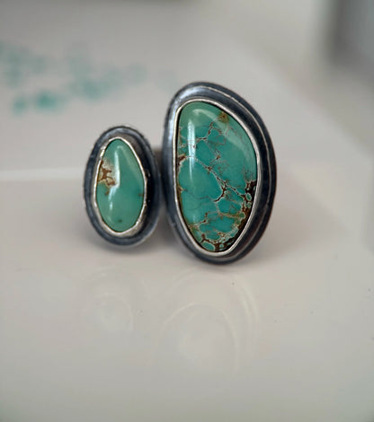 Iron Maiden Turquoise Adjustable Ring