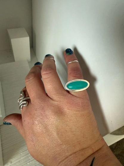 Amazonite East West Ring