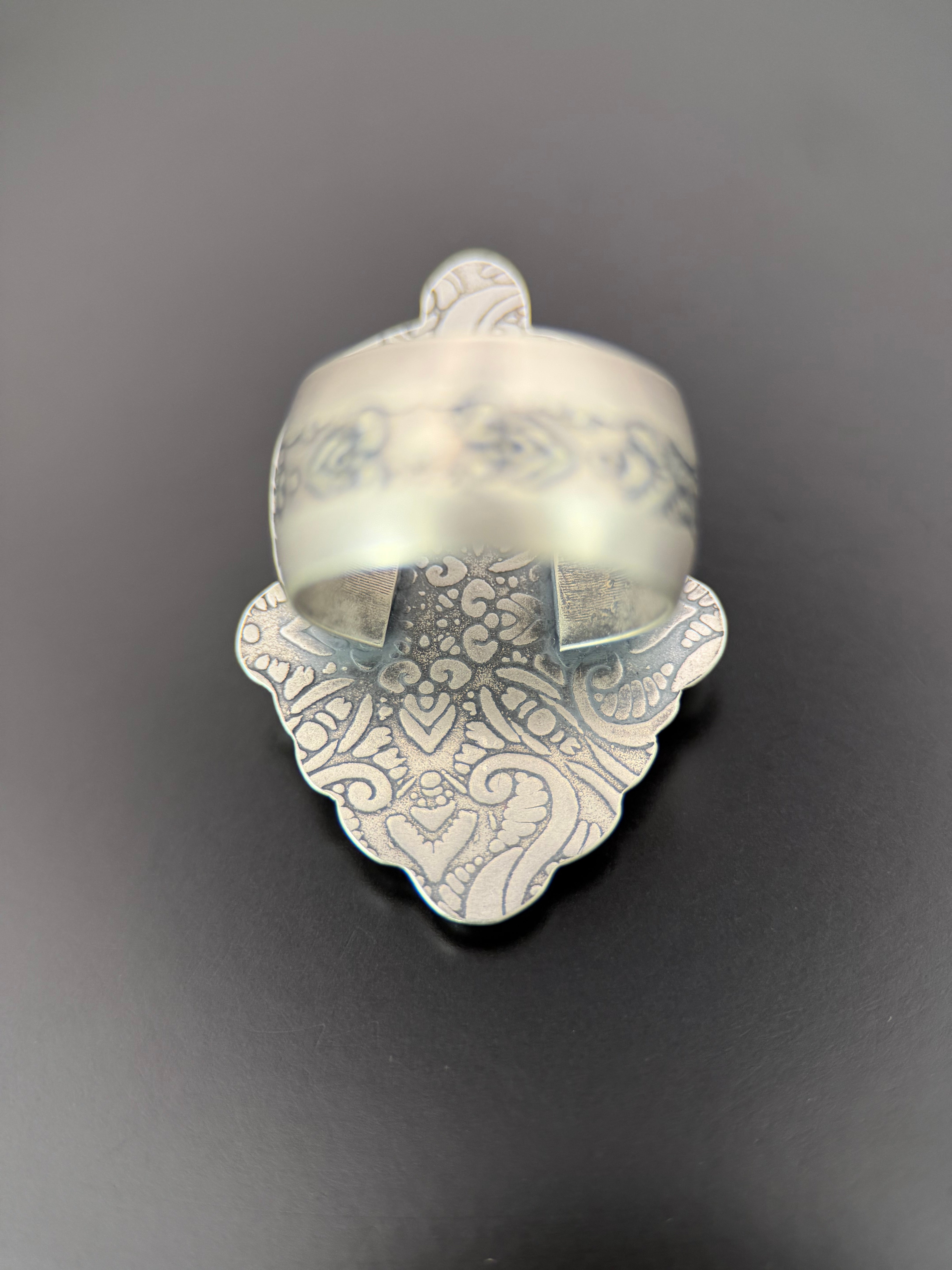 Desert Bloom Variscite Silver Bubbles Ring