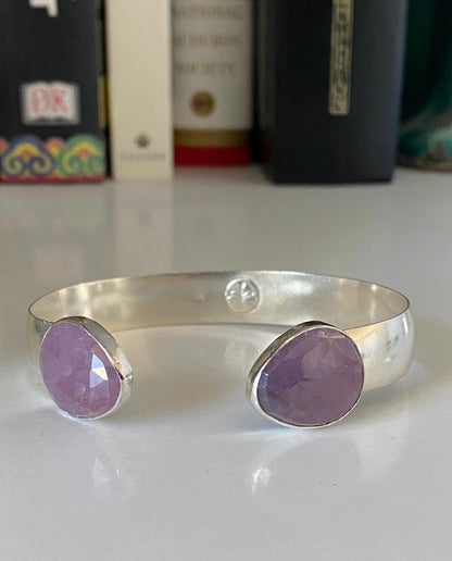 Classic Pink Purple Sapphire Cuff