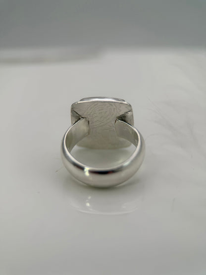 Square Pink Bridewell Stone Ring