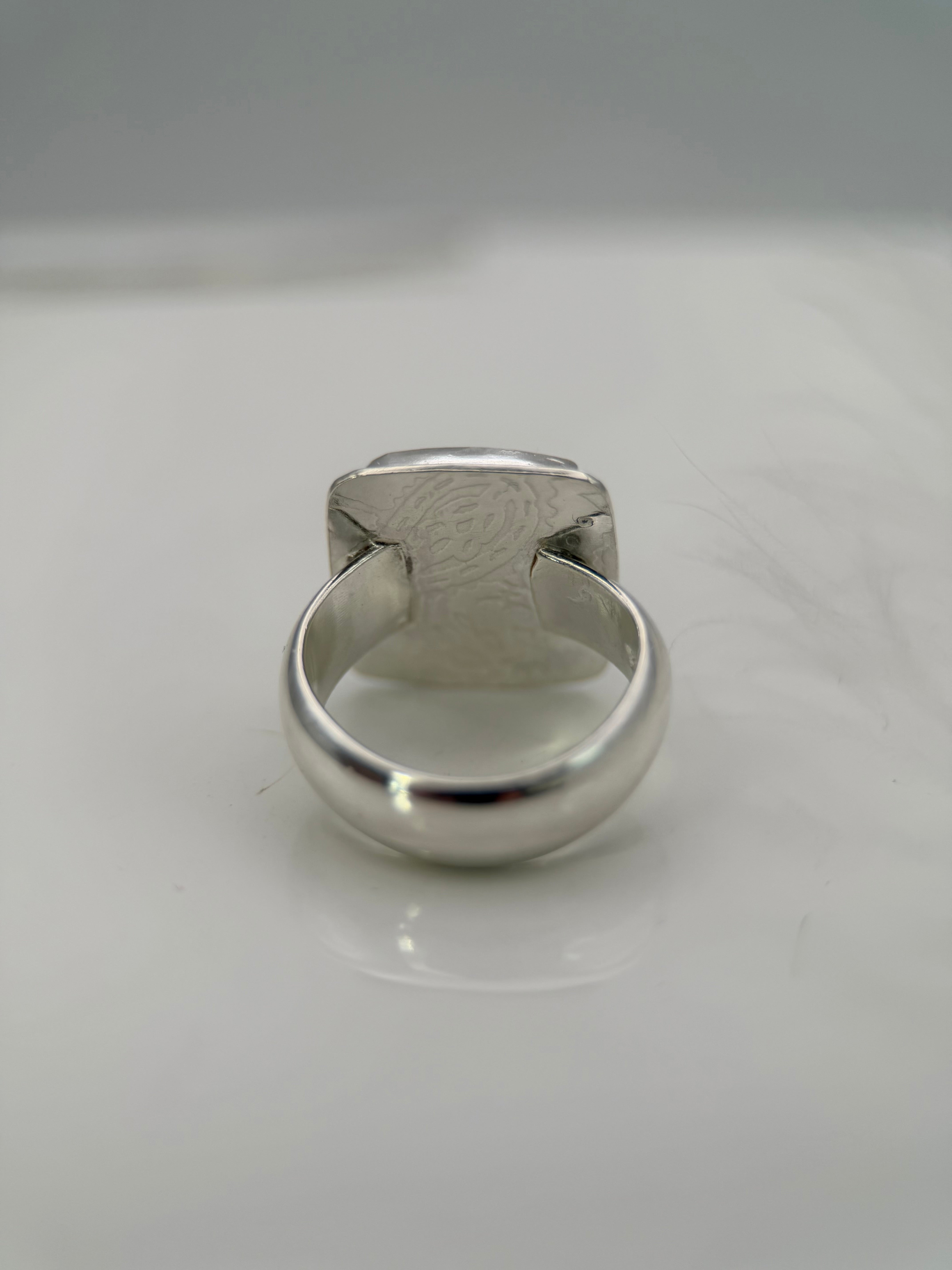 Square Pink Bridewell Stone Ring