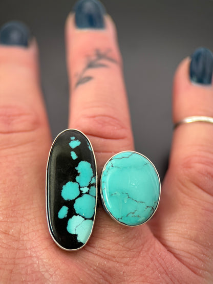 Moon River and #8 Turquoise Open Concept Ring