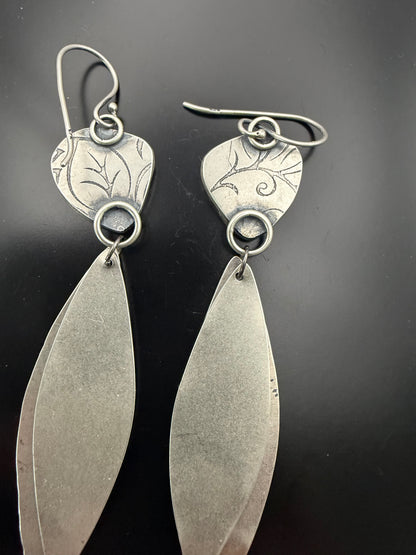 Rosecut Pale Pink Tourmaline Dandelion Drop Earrings