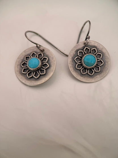 Turquoise Filigree Earrings