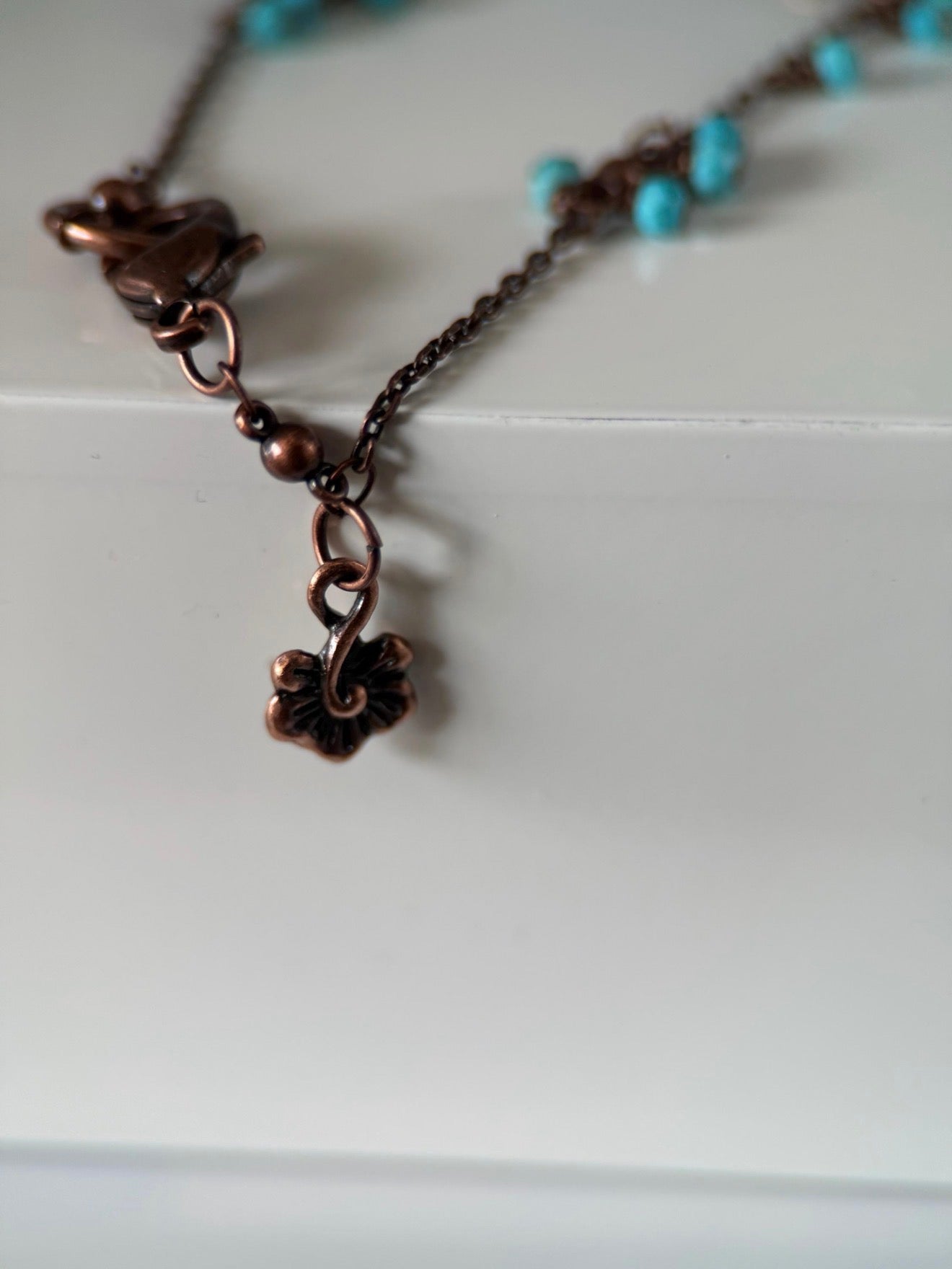Medium Turquoise and Copper Snake Bracelet