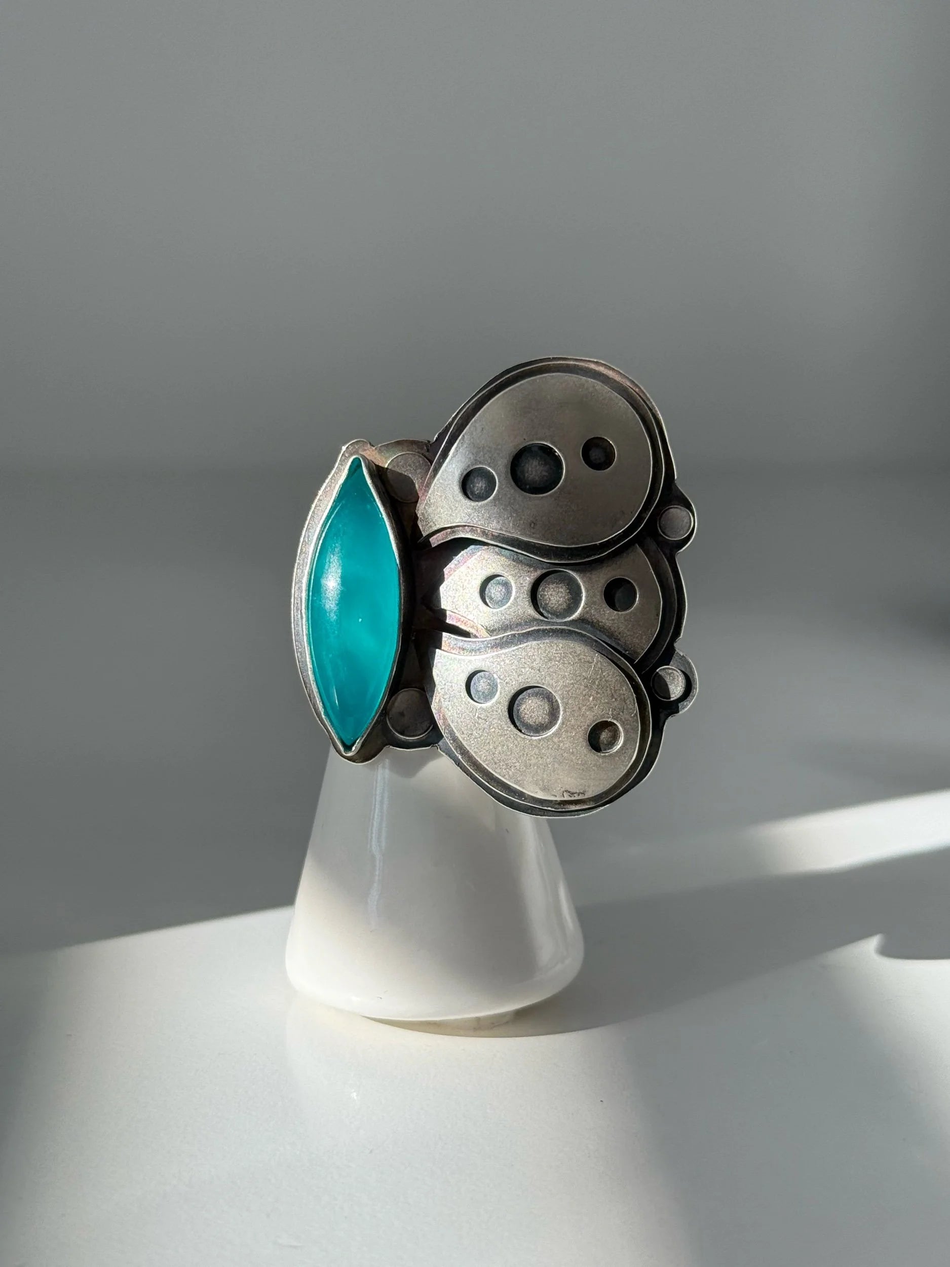 Amazonite Paisley Ring