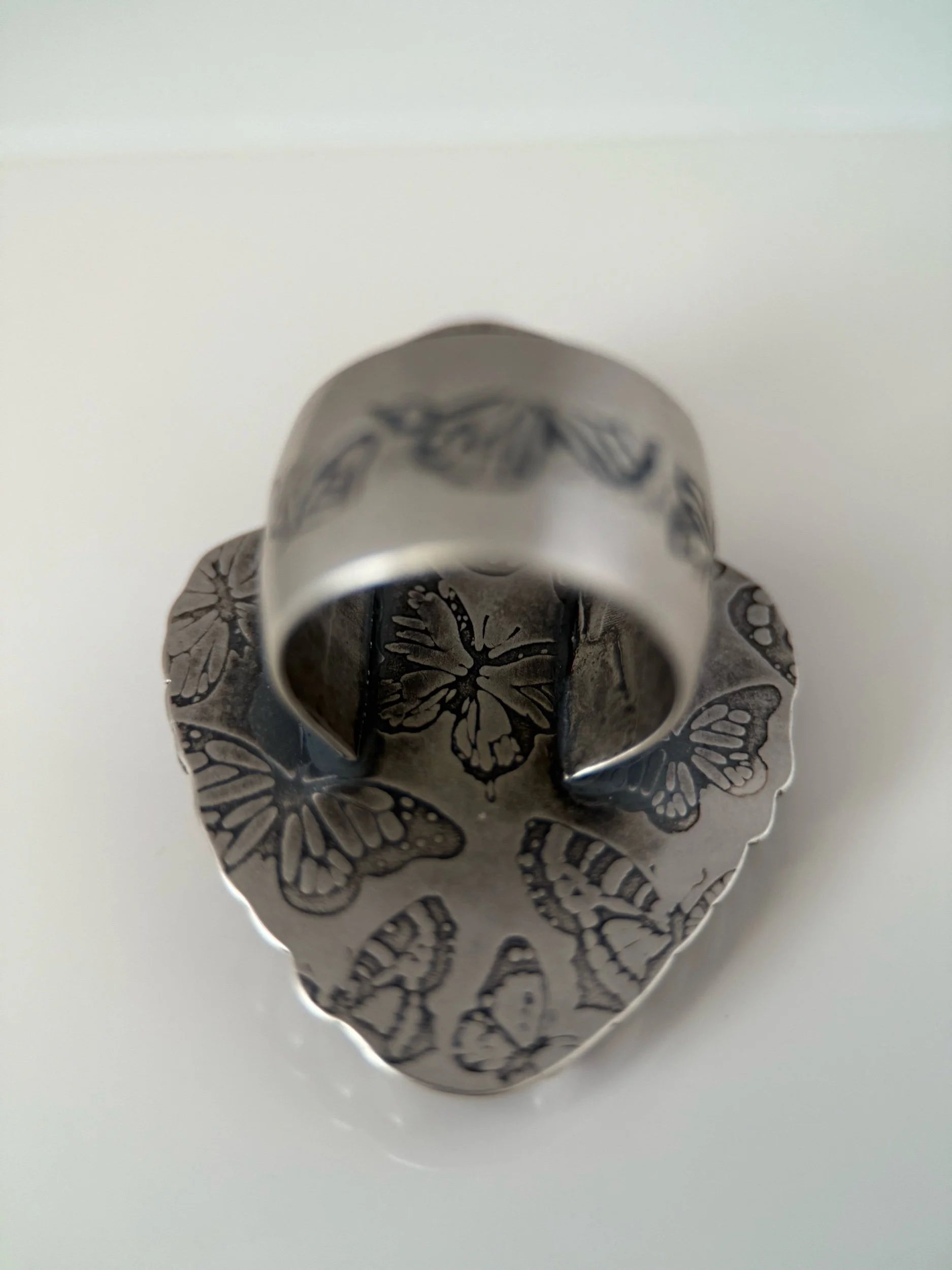 Sonoran Turquoise and Angel Wing Ring