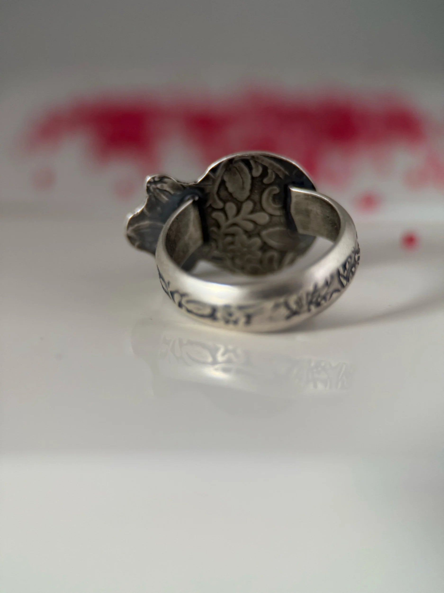 Pink and Pale Green Tourmaline Bird Ring