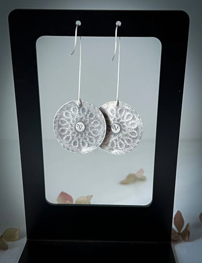 Prehnite Mandala Earrings