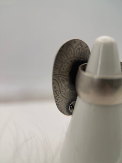 Kingman Turquoise Silver Rose Ring