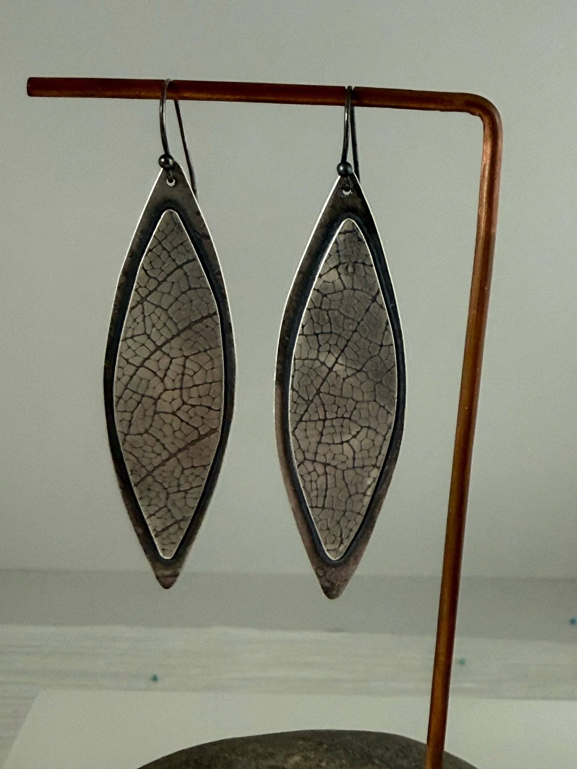 Sterling Silver Leaf Earrings