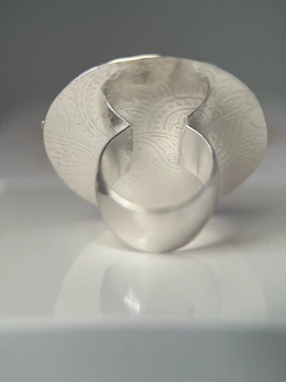 Confetti Chrysocolla Copper and Silver Ring