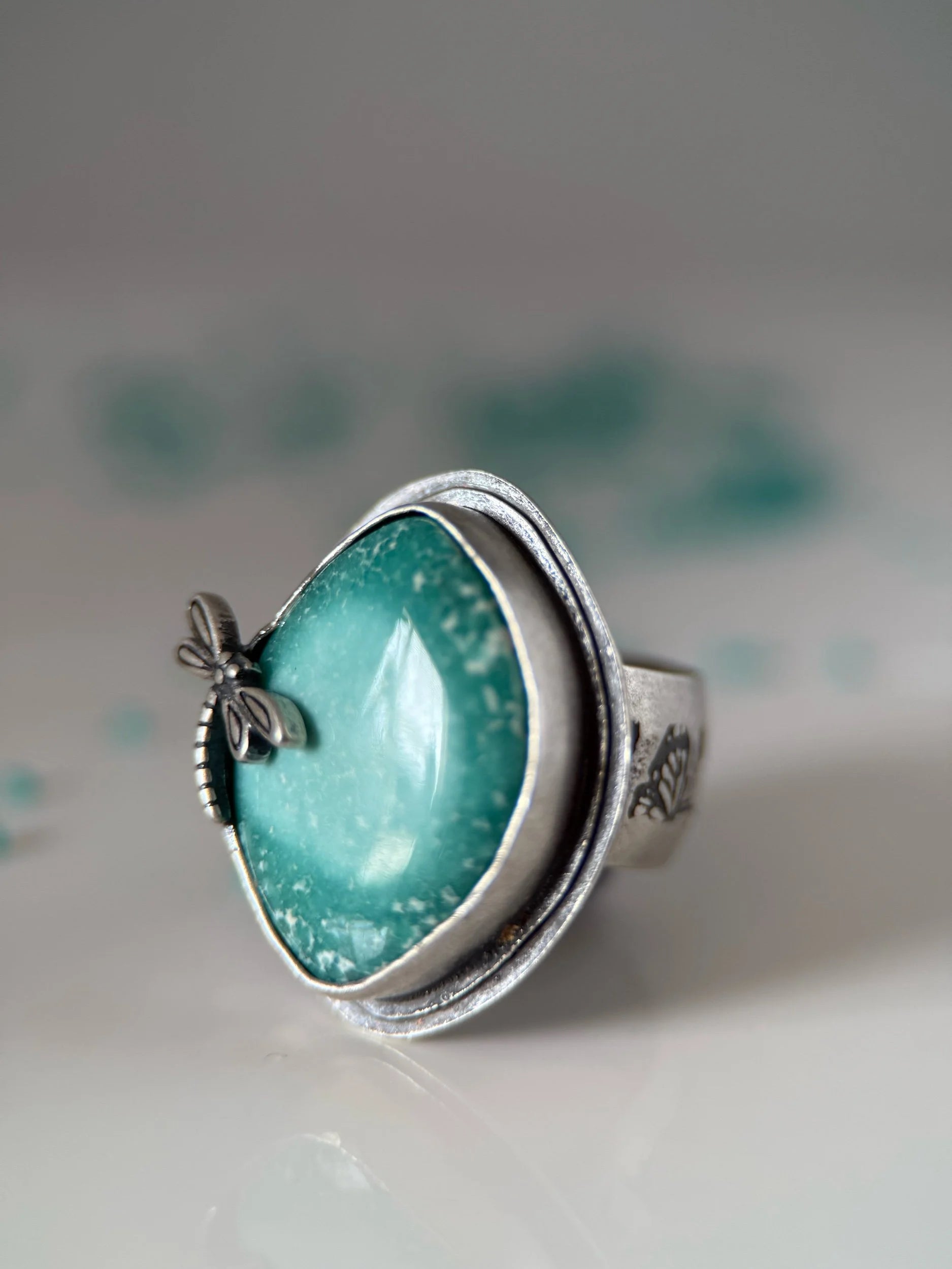 Whitewater Turquoise Dragonfly Ring