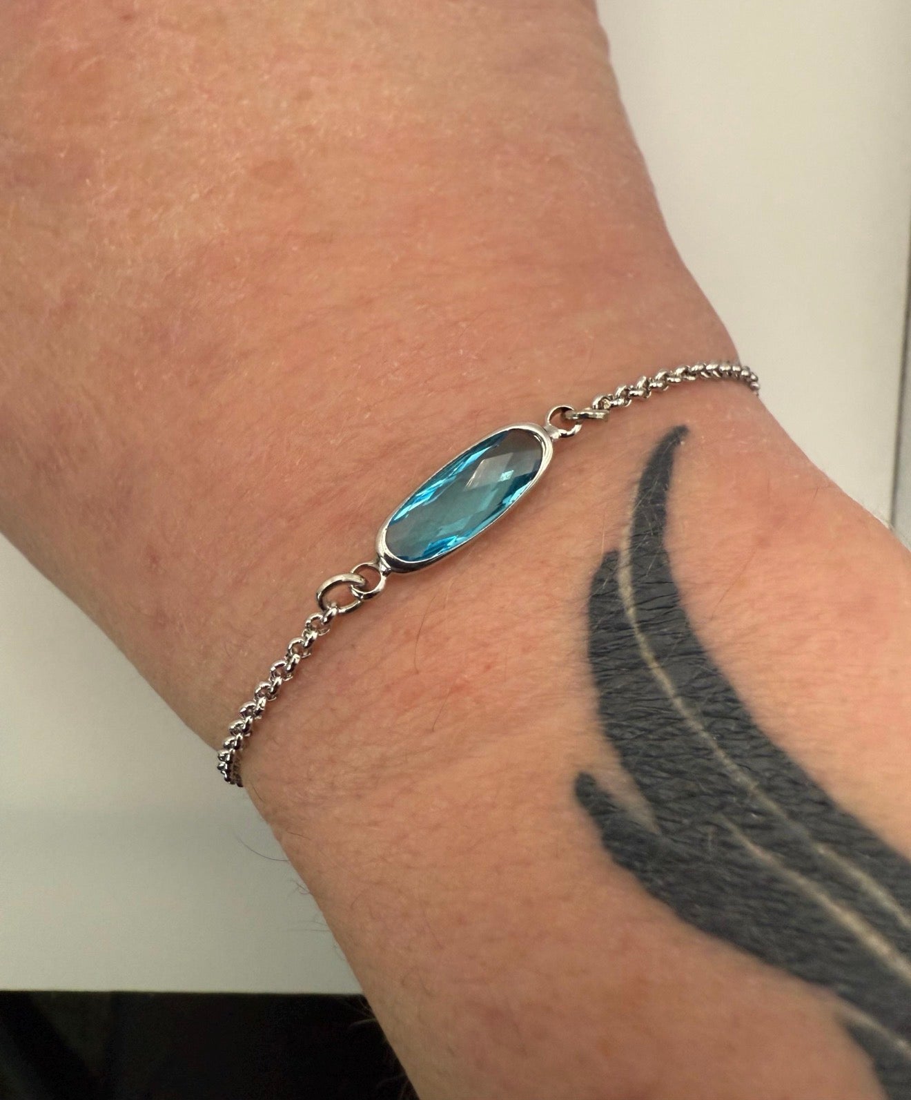 Medium Adjustable Aqua Bracelet