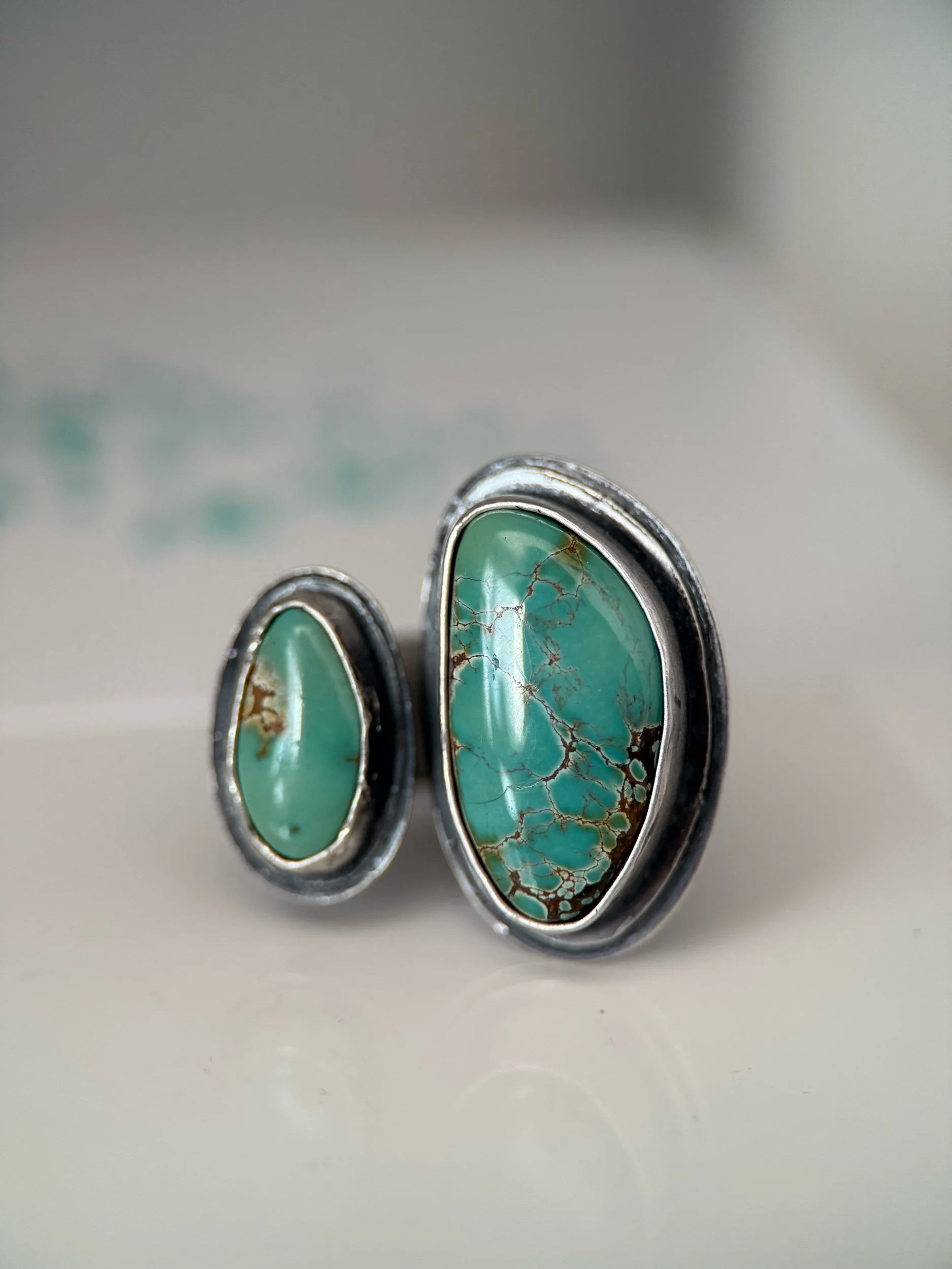 Iron Maiden Turquoise Adjustable Ring