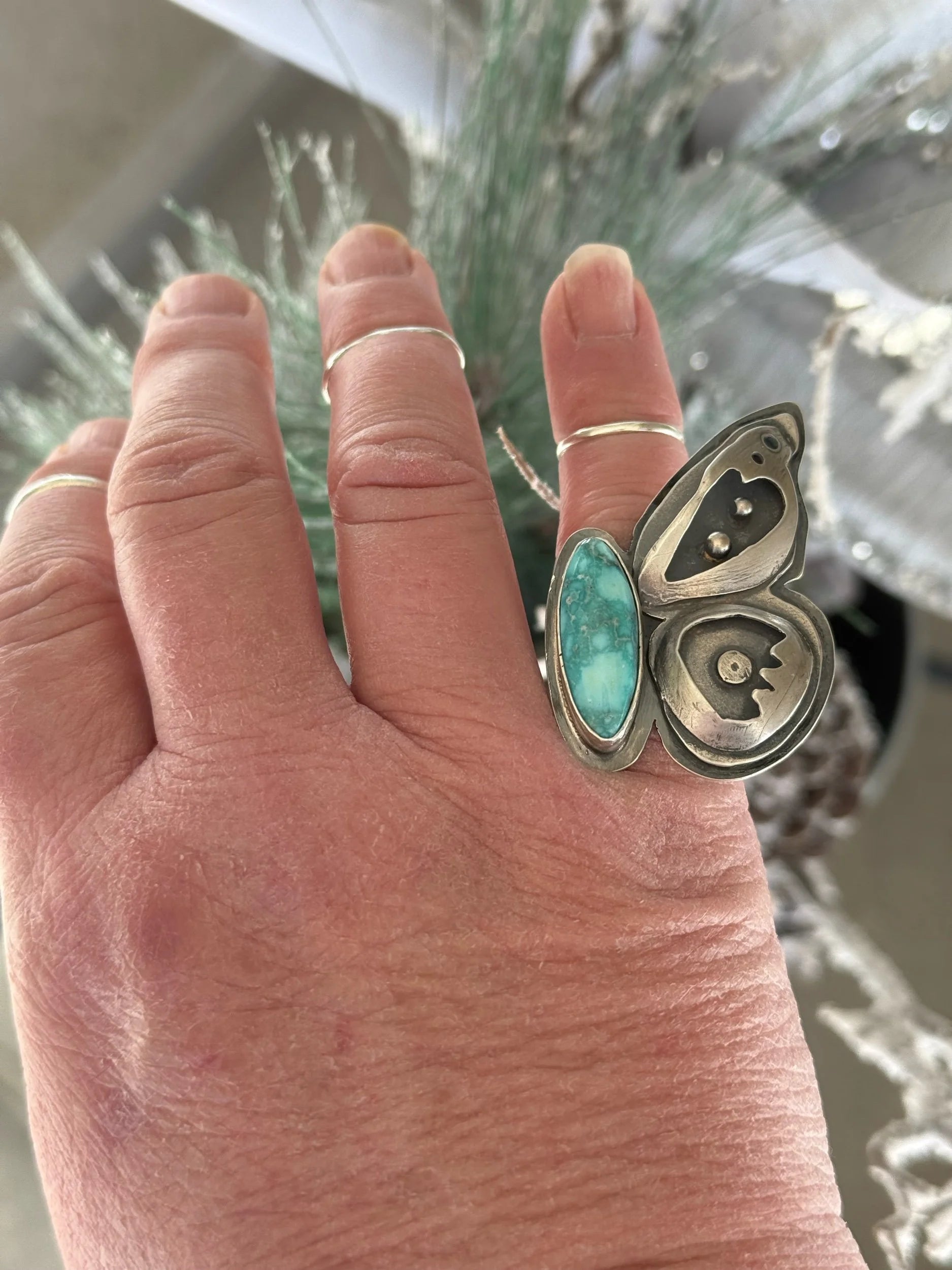 Whitewater Turquoise Butterfly Ring