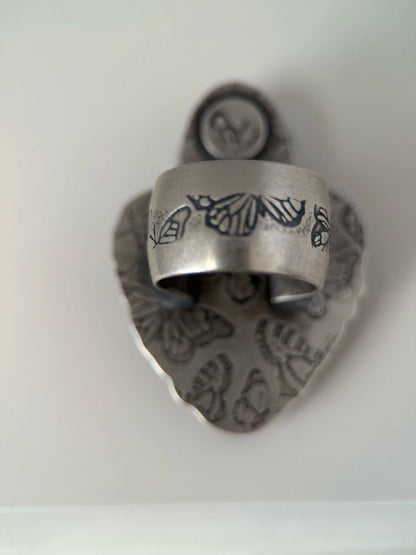 Sonoran Turquoise and Angel Wing Ring