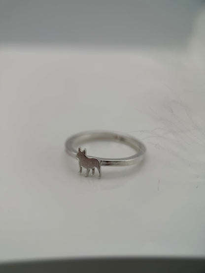 Silver Frenchie Ring
