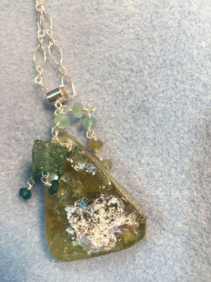 Large Statement Ancient Roman Glass Necklace