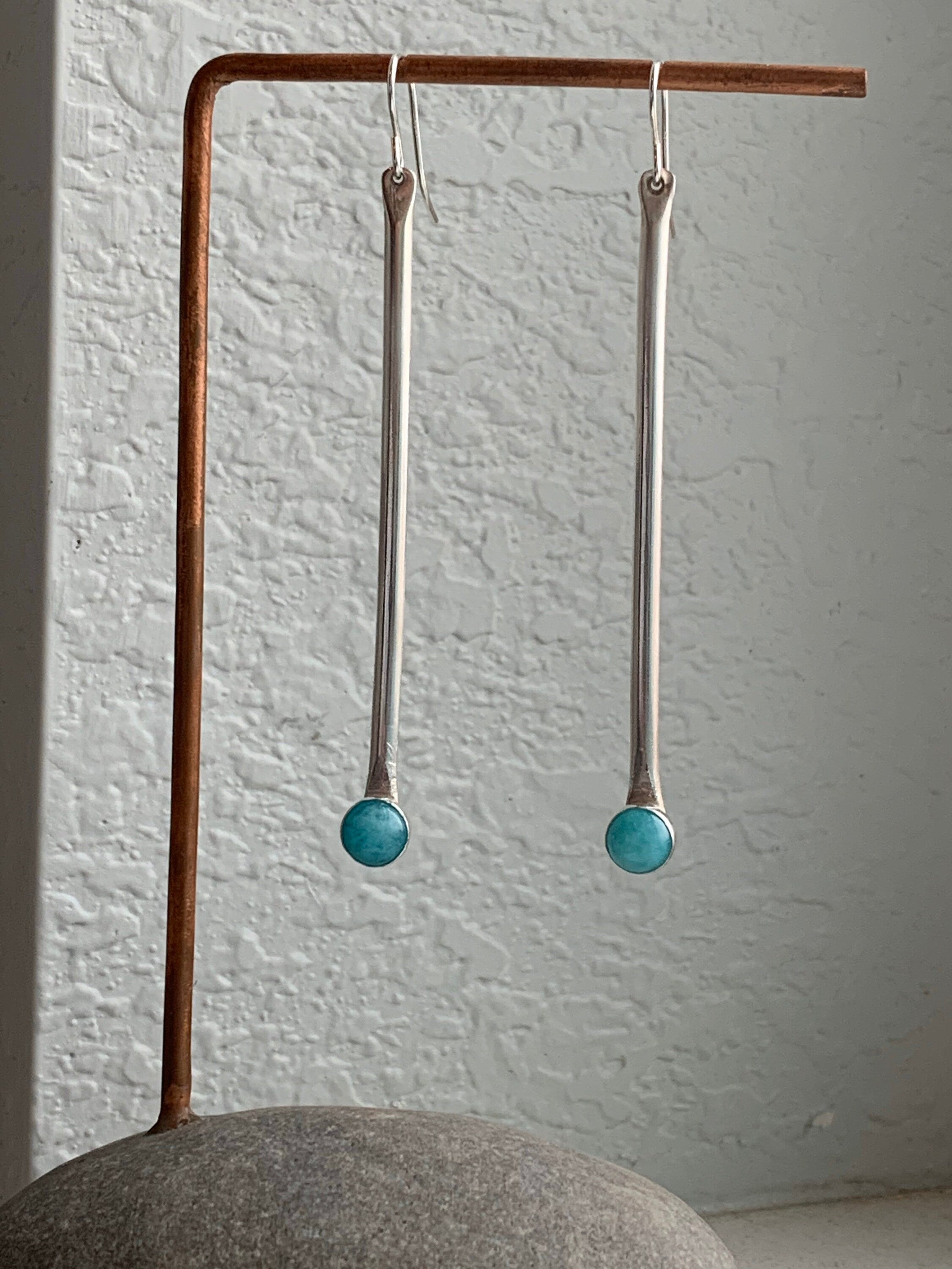 Classic Amazonite Stick Earrings