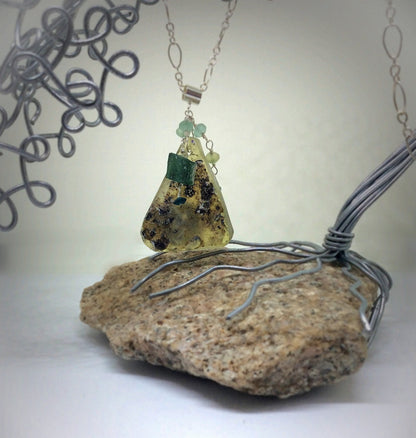 Large Statement Ancient Roman Glass Necklace