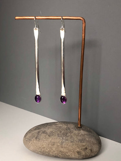Classic Amethyst Stick Earrings