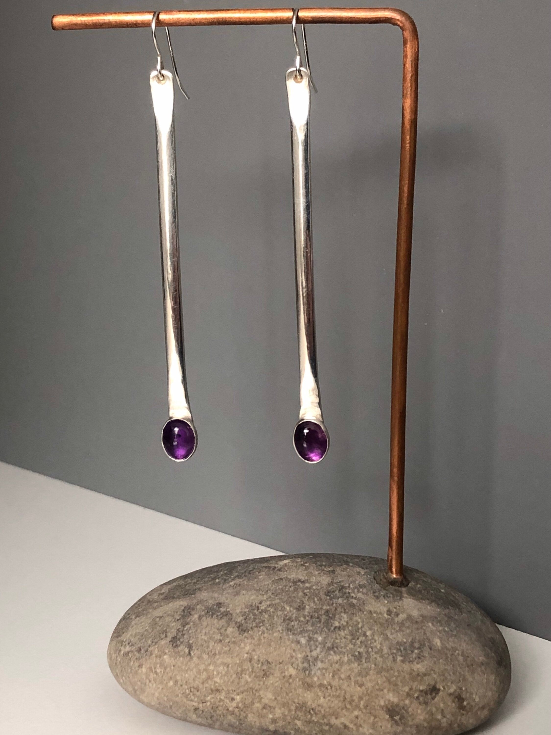 Classic Amethyst Stick Earrings