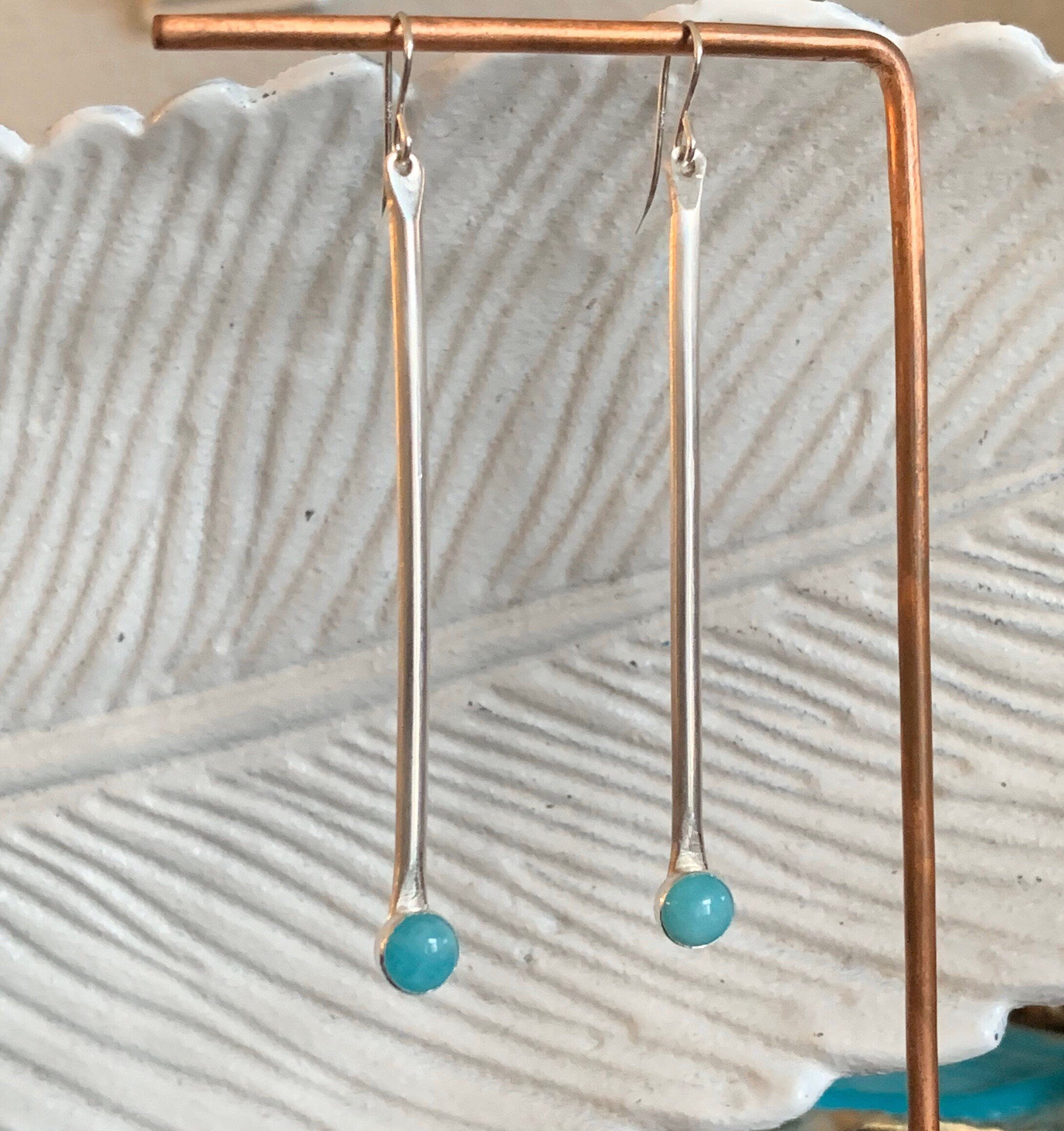 Classic Amazonite Stick Earrings