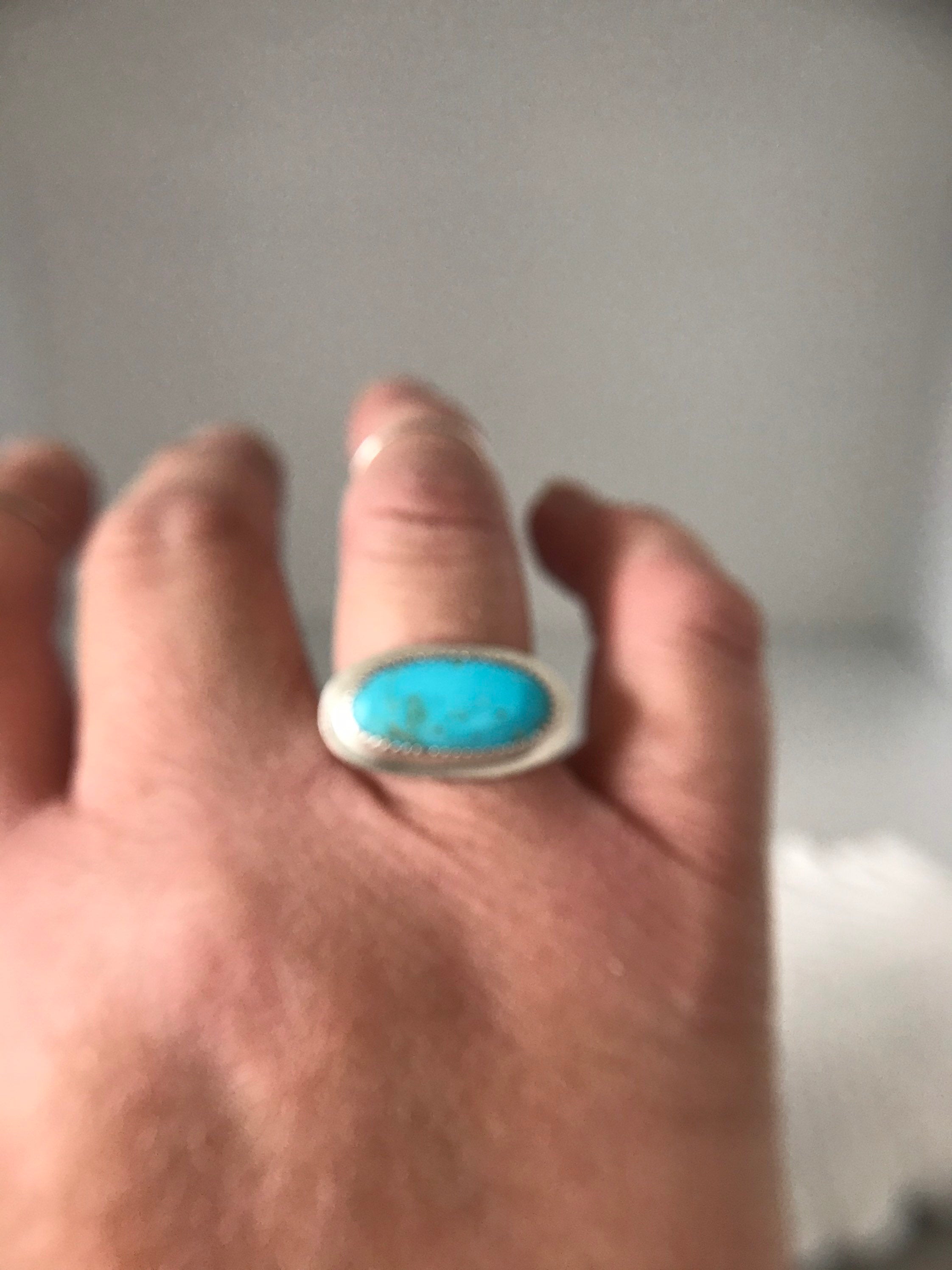 Sea Blue Turquoise Ring