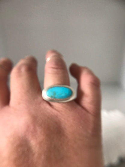 Sea Blue Turquoise Ring