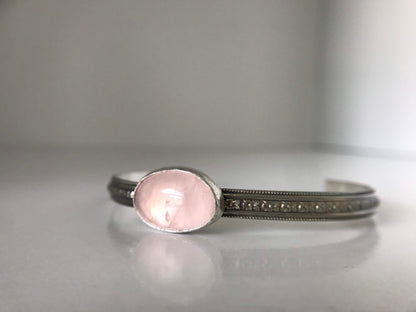 Freeform Rose Quartz Cuff