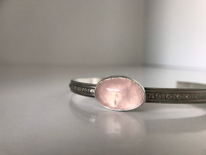 Freeform Rose Quartz Cuff
