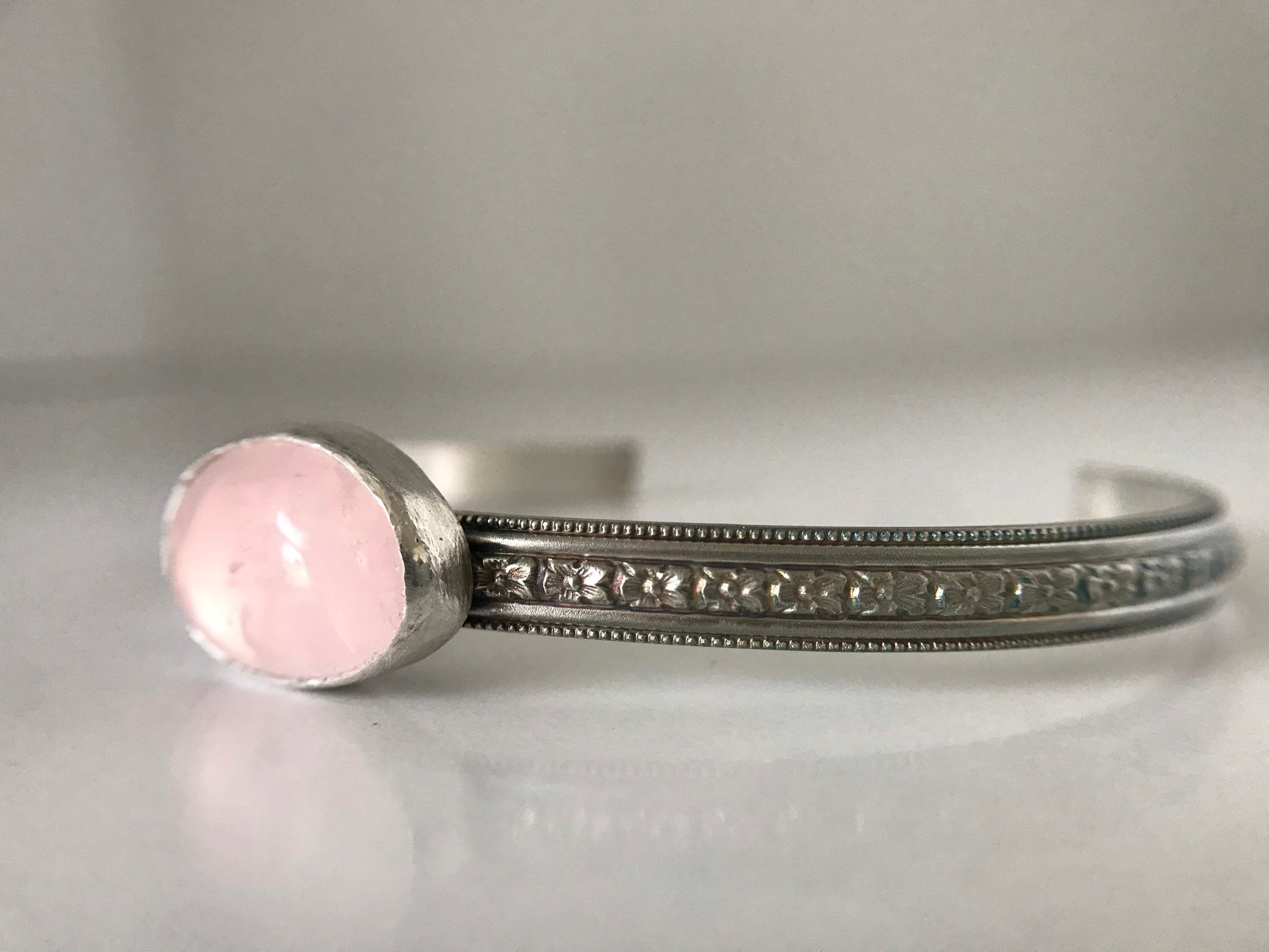 Freeform Rose Quartz Cuff