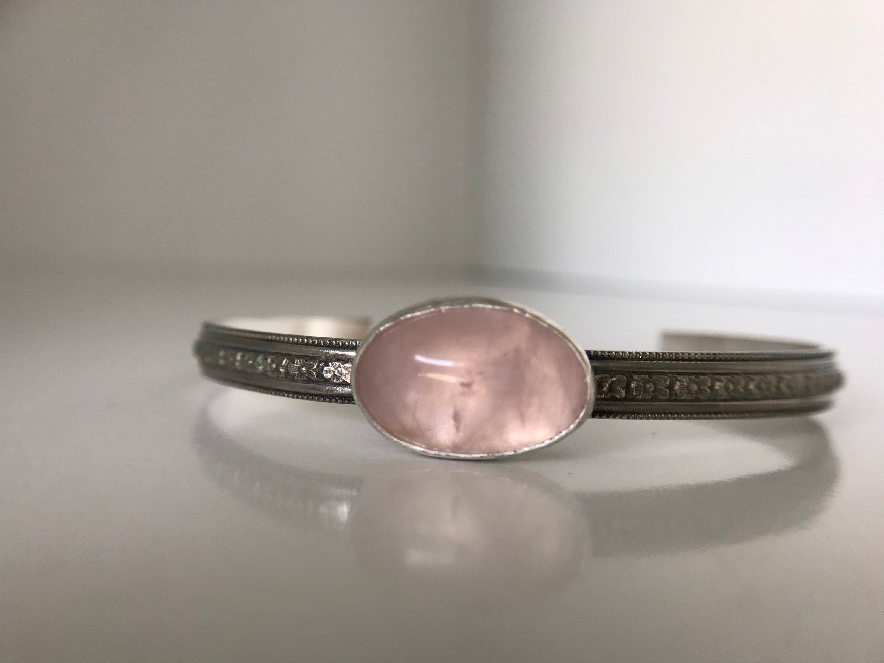 Freeform Rose Quartz Cuff