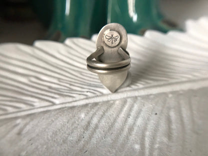 Green and Yellow Tourmaline Leaf Ring