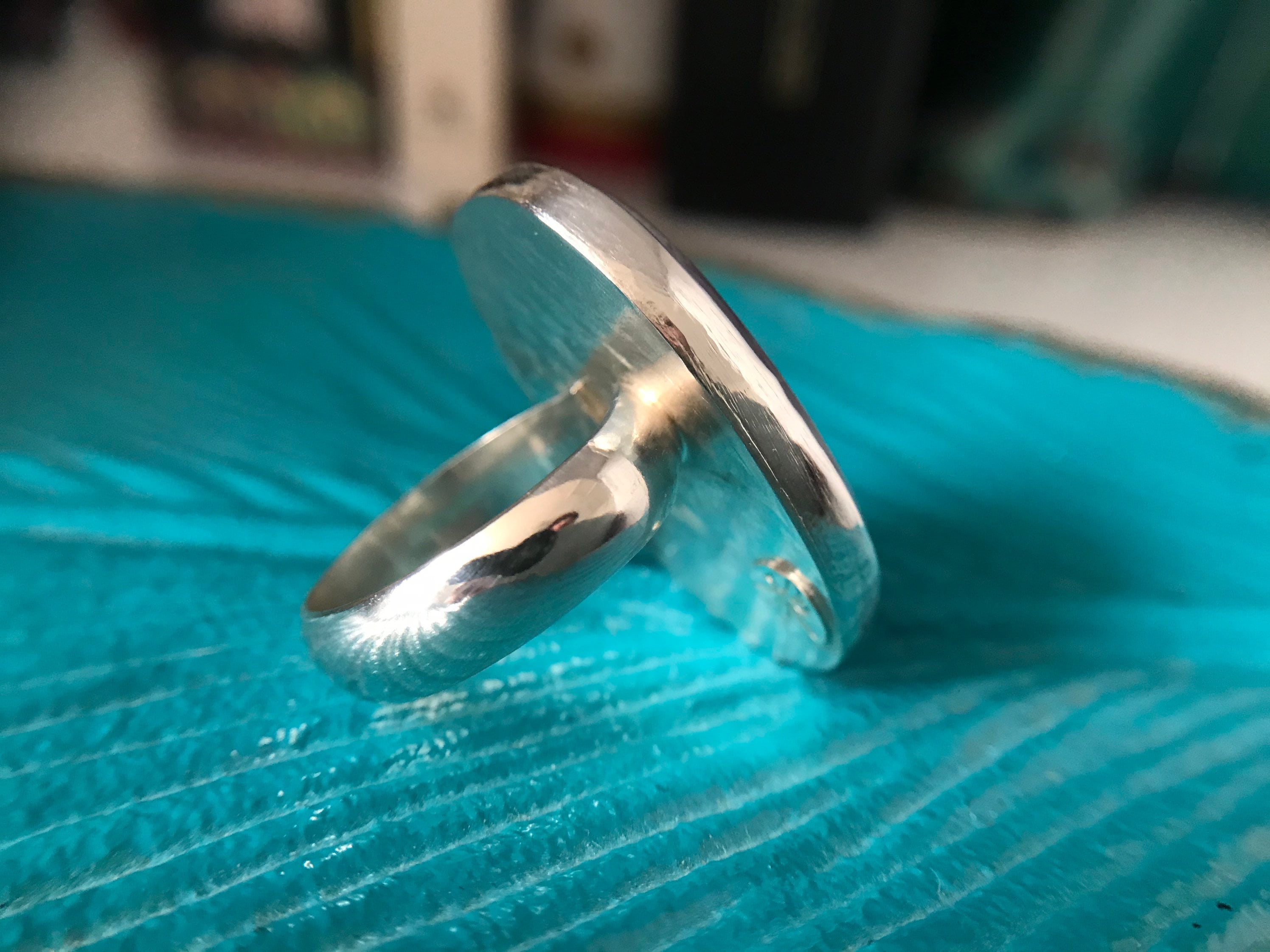 Purple and Blue Sugilite Richterite Statement Ring