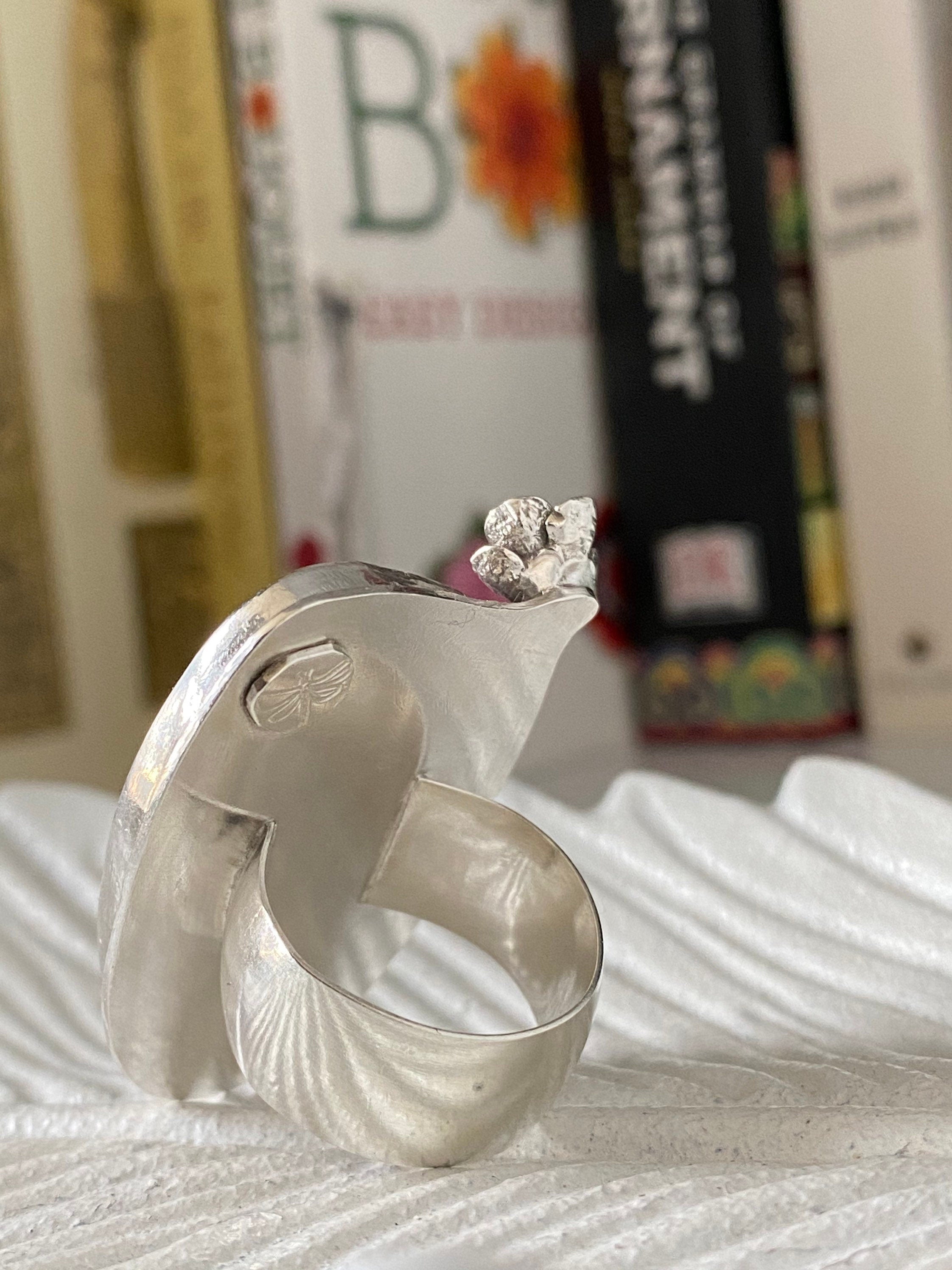 Ombré Tibetan Turquoise and Rose Statement Ring