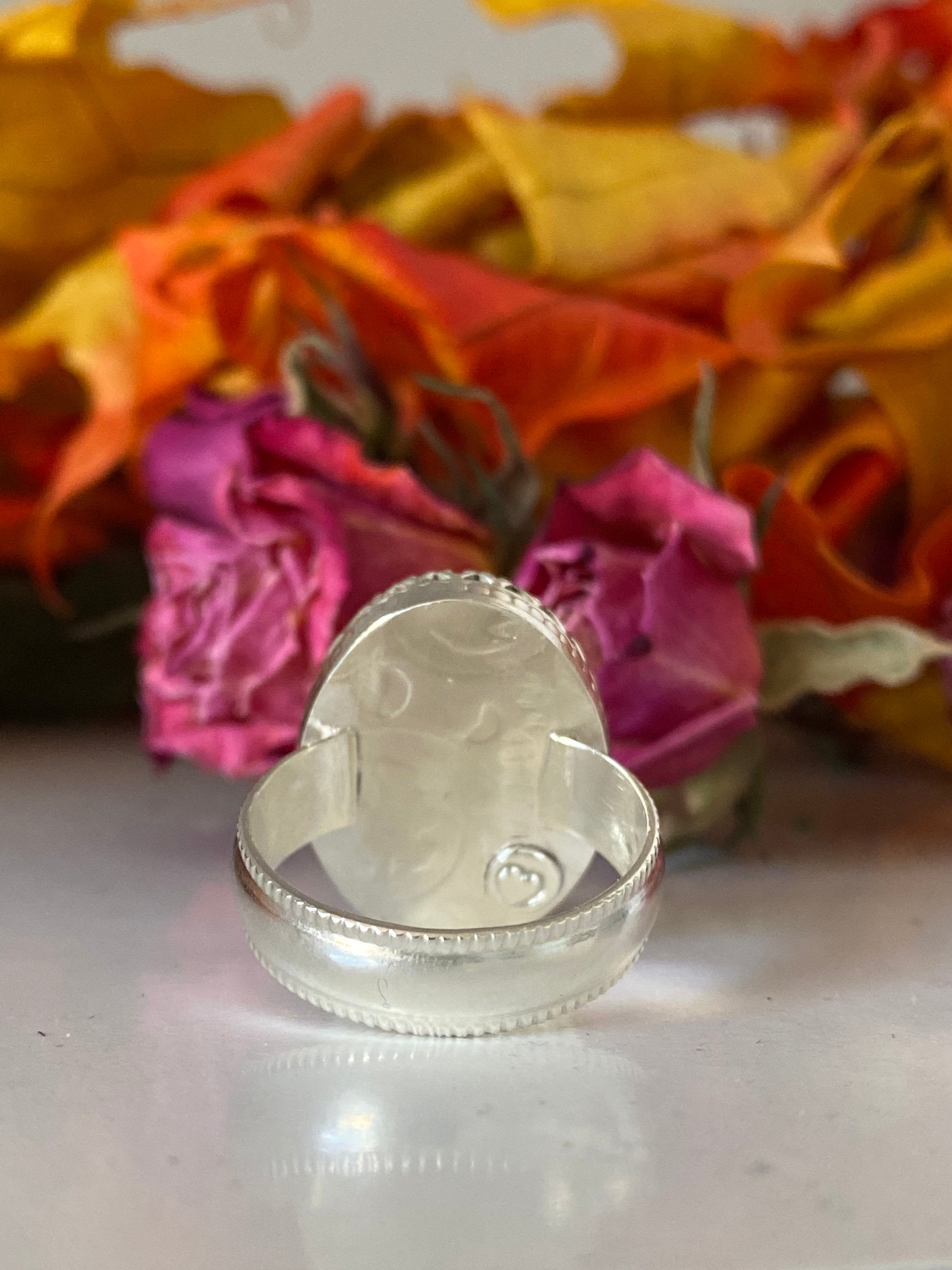 Aqua Chalcedony Ring