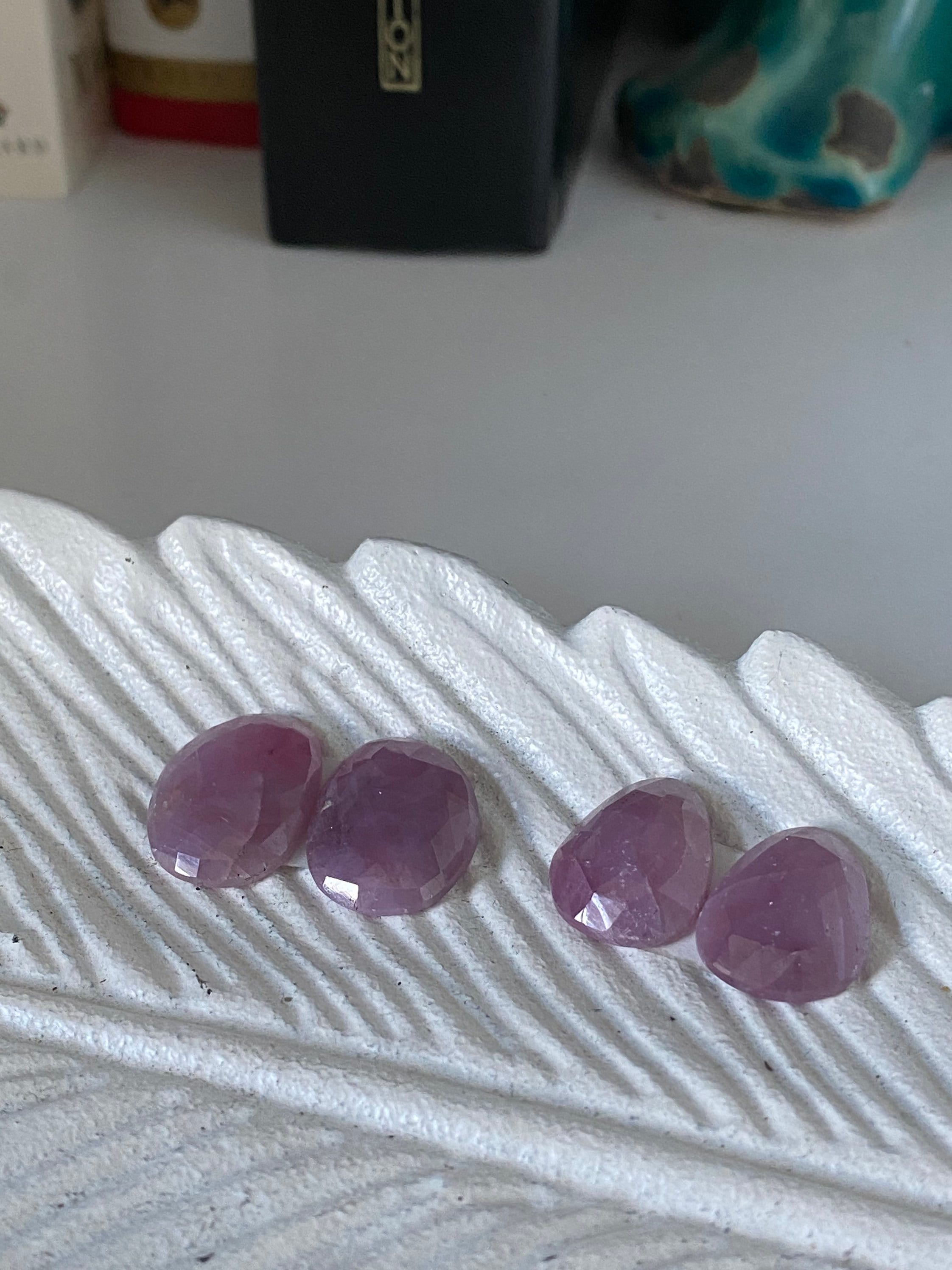 Classic Purple Pink Sapphire Cuff - Choose your stones & size!